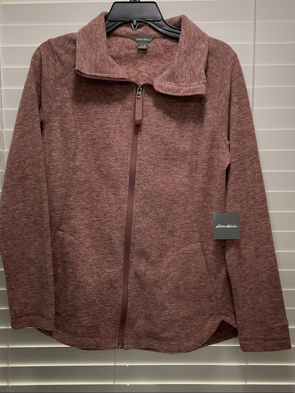 Eddie Bauer Women's Heathered Dusty Rose Zip-Front Jacket